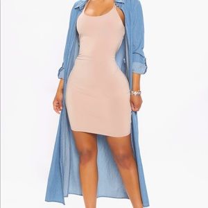 Dangerous Gal Duster Jacket - Medium Wash